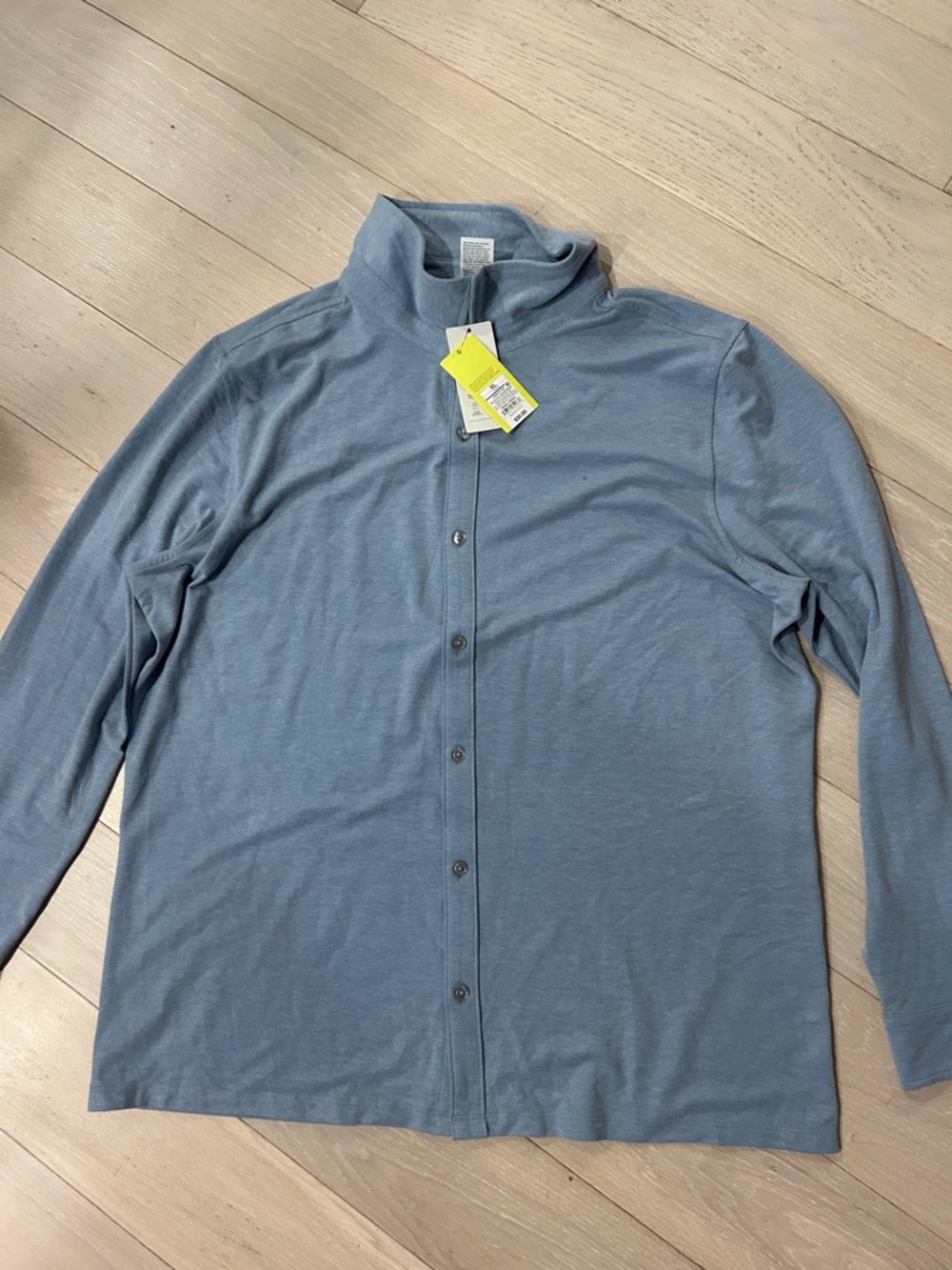 all in motion Men's Slate Blue Lightweight Button-Front Shirt Jacket